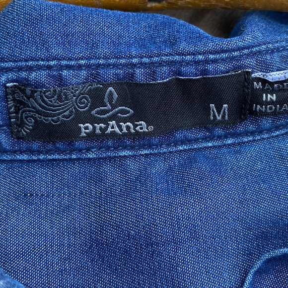 prAna Updrift Button Down Shirt 100% Tencel Denim - Picture 6 of 13